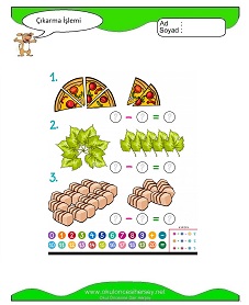 Çıkarma İşlemi Çalışma Sayfaları